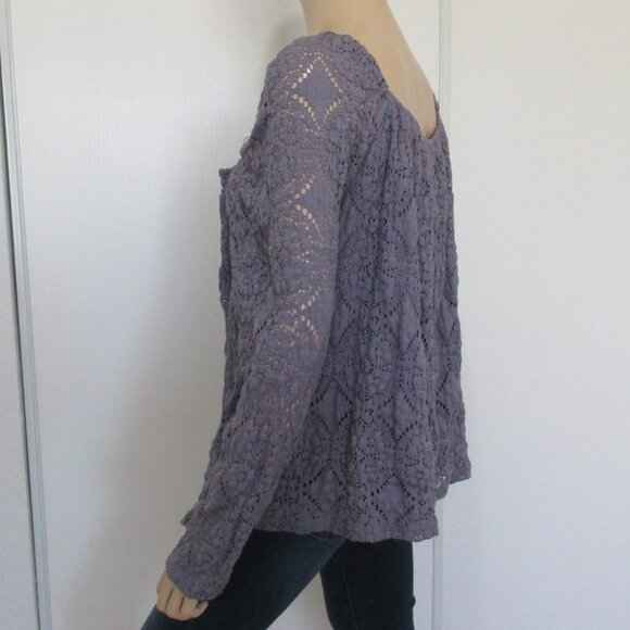 🌸SOLD🌸 MAURICES Top Size 1X Purple Lace Blouse - Picture 8 of 13